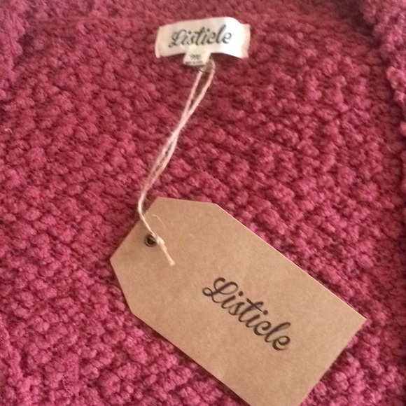 🌷 Dusty Rose Chunky Knit Popcorn Cardigan - Picture 5 of 5
